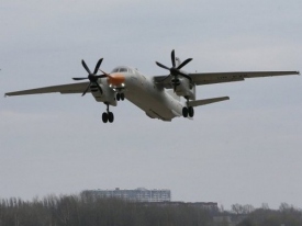 Новый украинский самолет Ан-132Д совершил первый демонстрационный полет